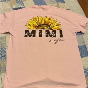 Gildan Pink Short Sleeve Tee with Sunflower‎ Design